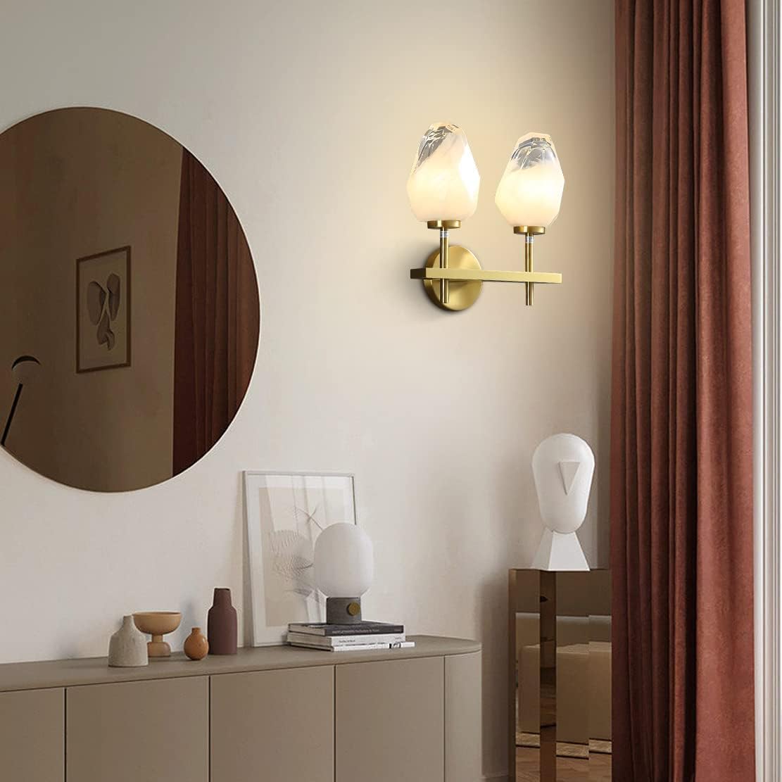 Luxury Glass Creative Copper Wall Light
