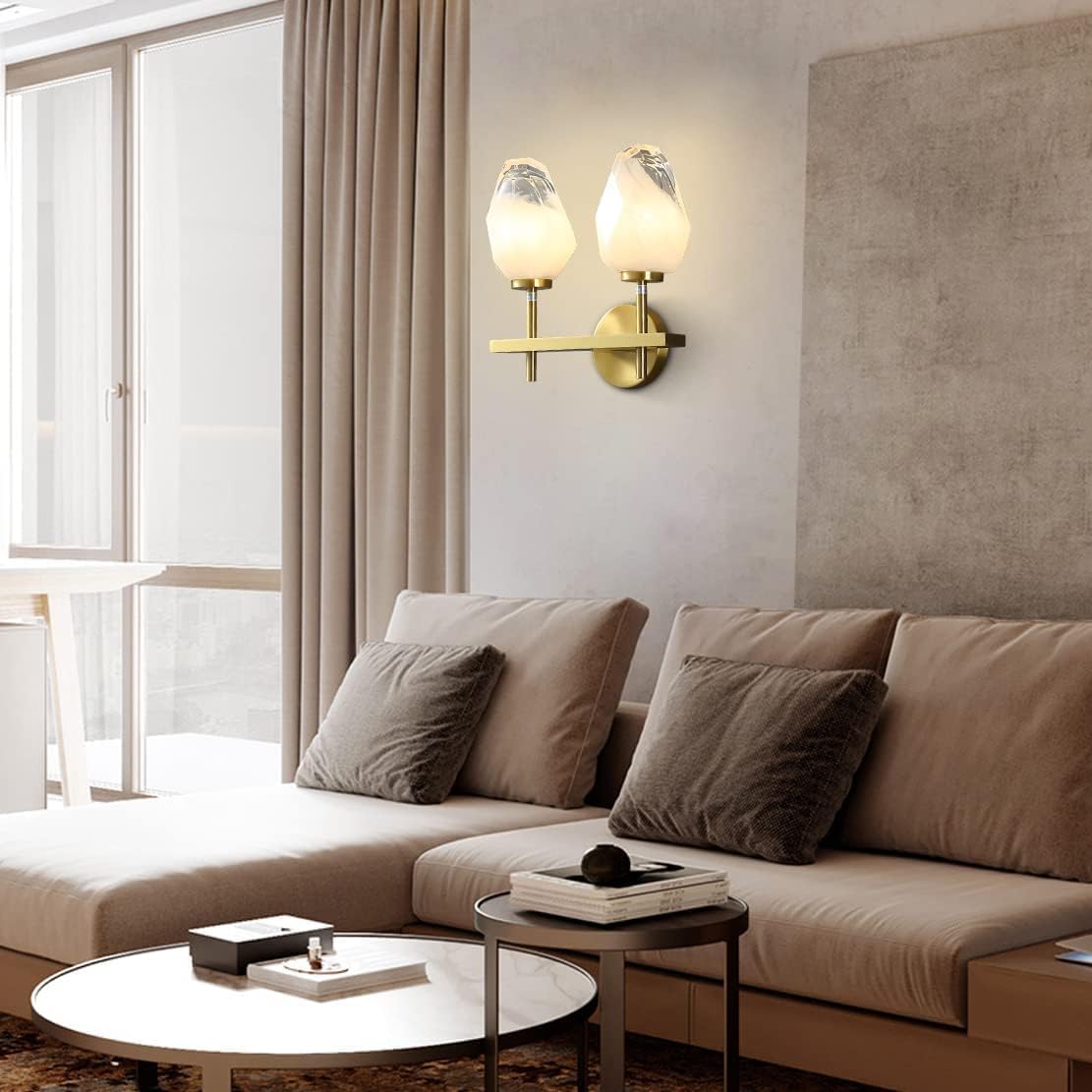 Luxury Glass Creative Copper Wall Light