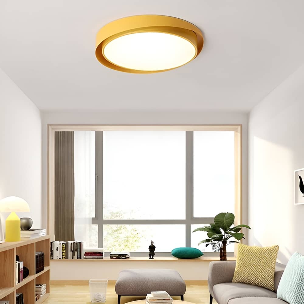 Macaron Colorful Metal Round Ceiling Lamp