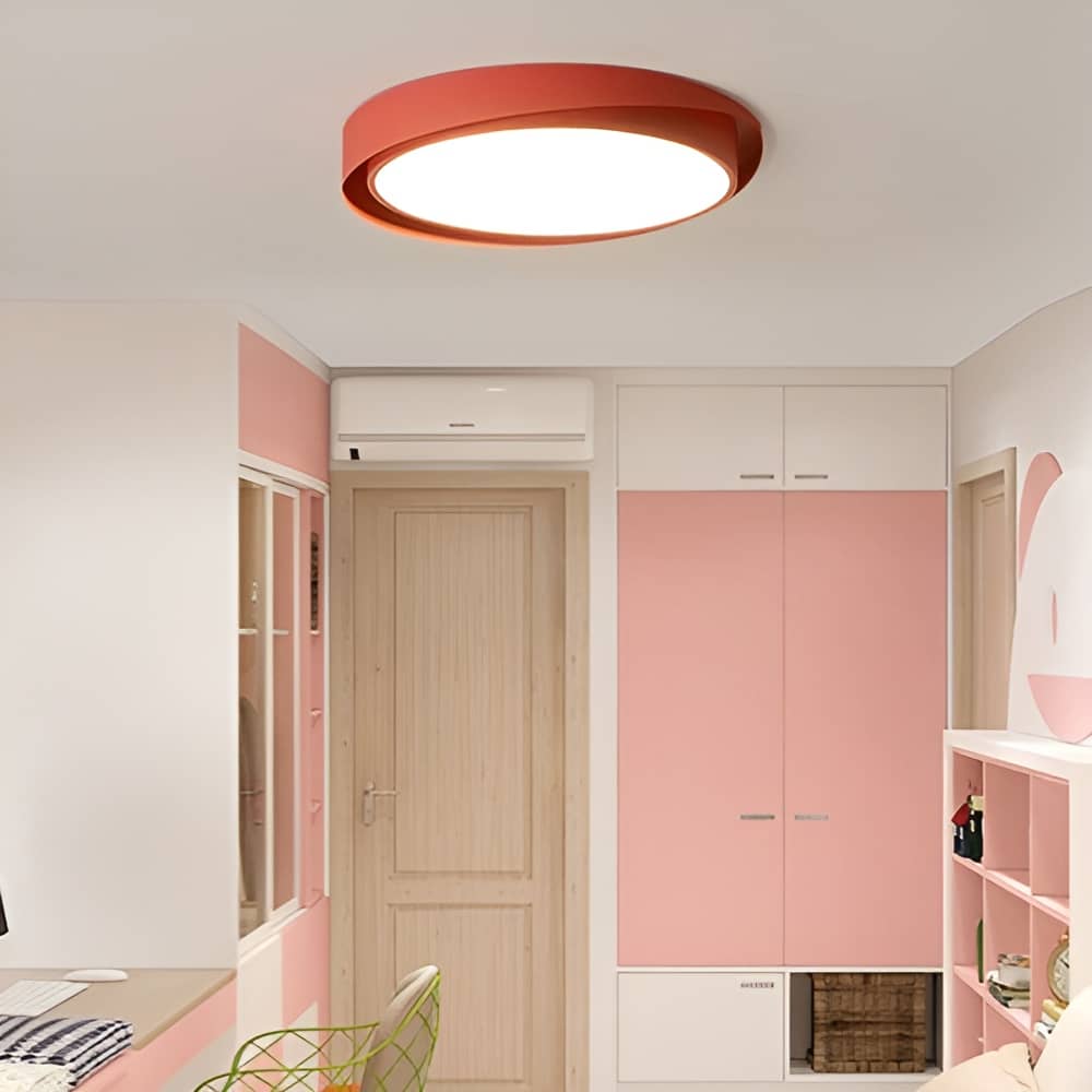 Macaron Colorful Metal Round Ceiling Lamp