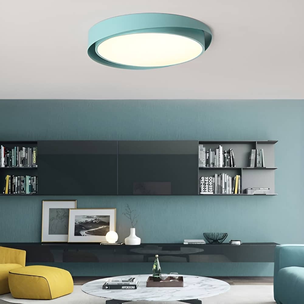 Macaron Colorful Metal Round Ceiling Lamp
