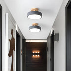 Scandinavian Macaron Drum Wooden Ceiling Light