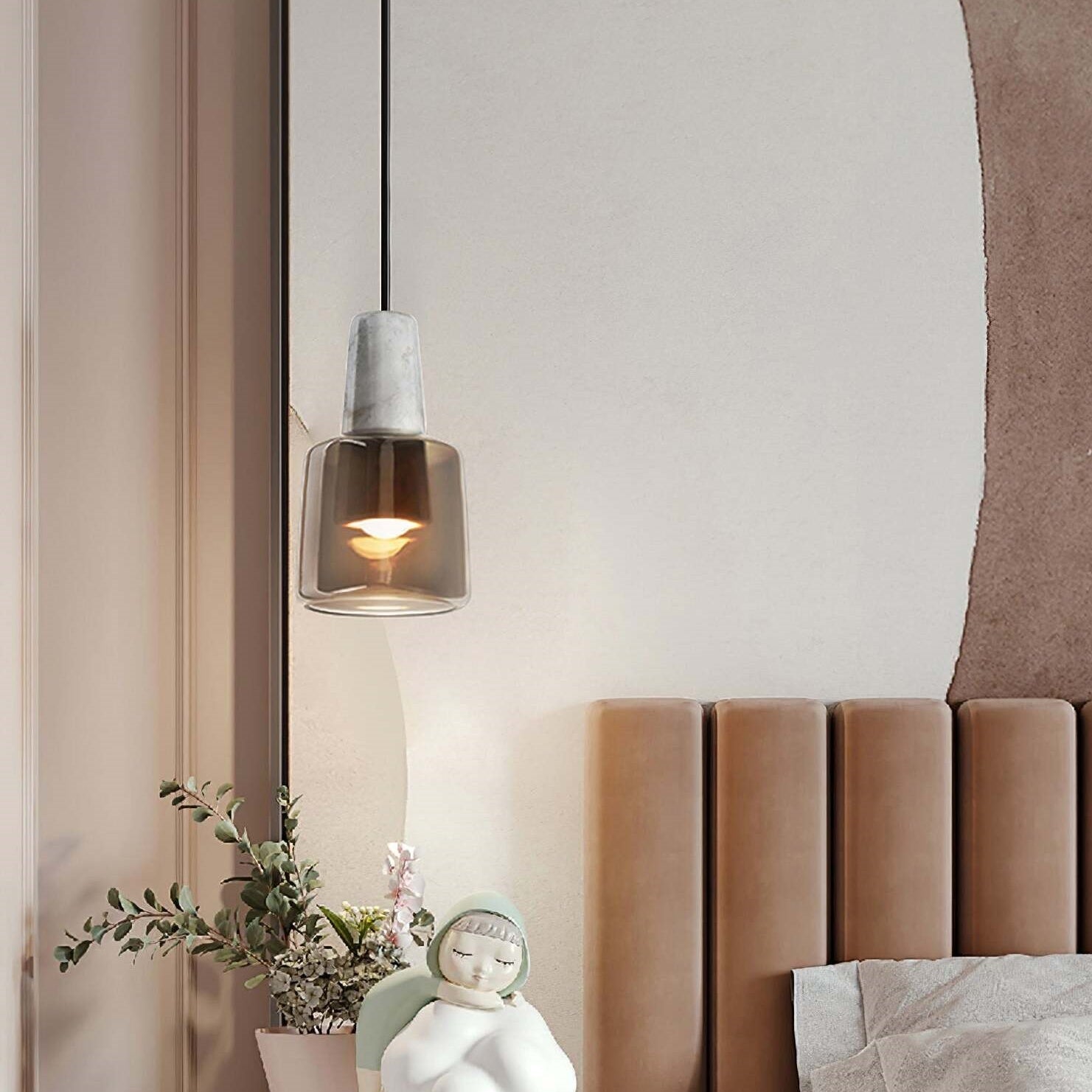 Marble Glass Minimalist LED Pendant Light