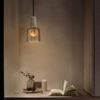 Minimalistische LED-Pendelleuchte aus Marmorglas
