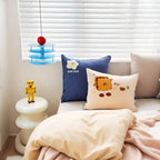 Memphis Playful Disc Layer Blue Pendant Light