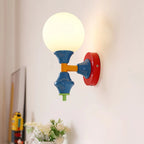 Memphis Glass Globe Colorful Wall Light