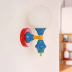 Memphis Glass Globe Colorful Wall Light