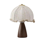 Retro Rustic Walnut Ceramic Table Lamp