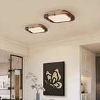 Mid Century Modern Geometric LED Brown Ceiling Light