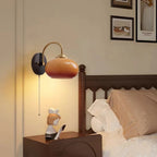 Mid Century Bauhaus Oval Glass Wall Light
