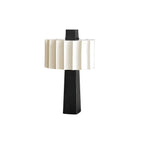 Mid Century Fabric Black Metal Table Light