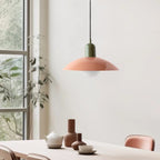 Mid Century Modern Saucer Colorful Pendant Light