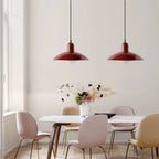 Mid Century Modern Saucer Colorful Pendant Light