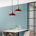 Mid Century Modern Saucer Colorful Pendant Light