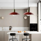 Mid Century Modern Saucer Colorful Pendant Light