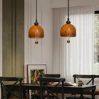 Mid Century Vintage Glass Pendant Light