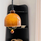 Mid Century Vintage Glass Pendant Light