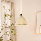 Suspension minimaliste en tissu blanc crème