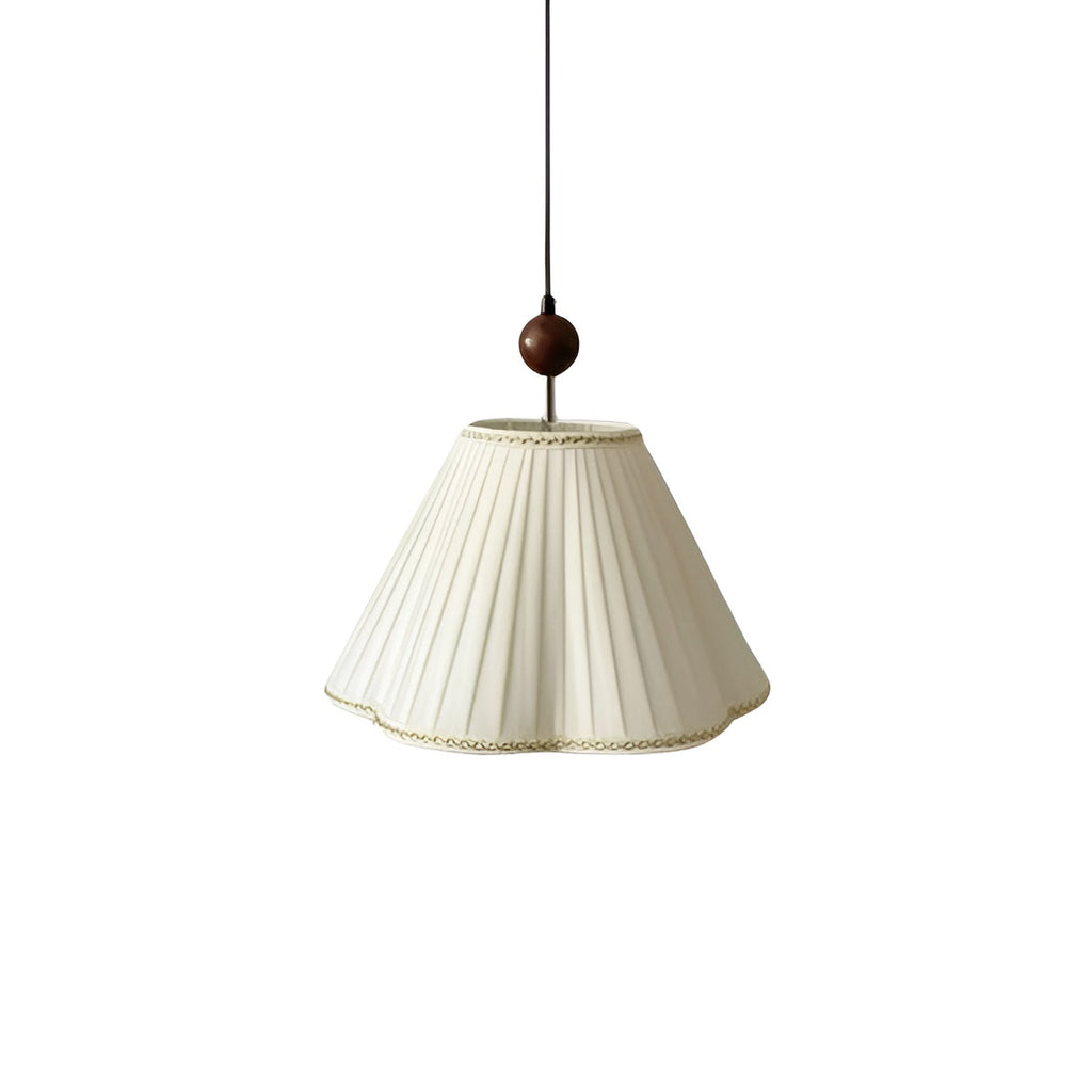 Suspension minimaliste en tissu blanc crème