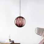 Minimalist Water Pattern Glass Ball Pendant Light