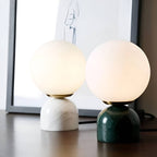 Minimalist Marble Glass Globe Table Lamp