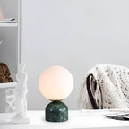Minimalist Marble Glass Globe Table Lamp
