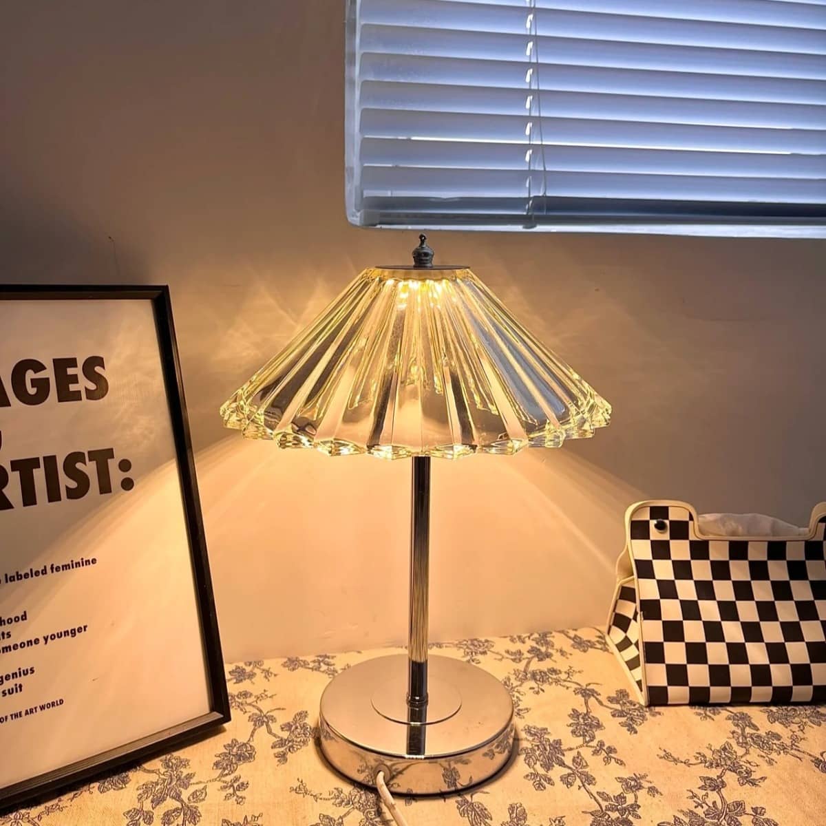 Modern Ambient Crystal Bedside Lamp