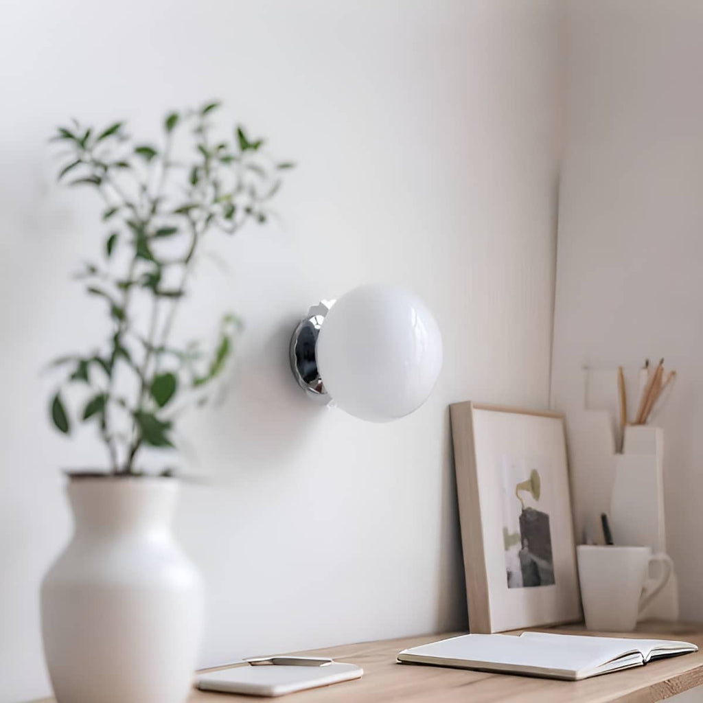 Modern Bauhaus Simple Wall Light with Glass Shade