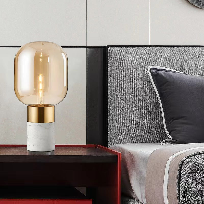 Modern Capsule Marble Glass Table Lamp