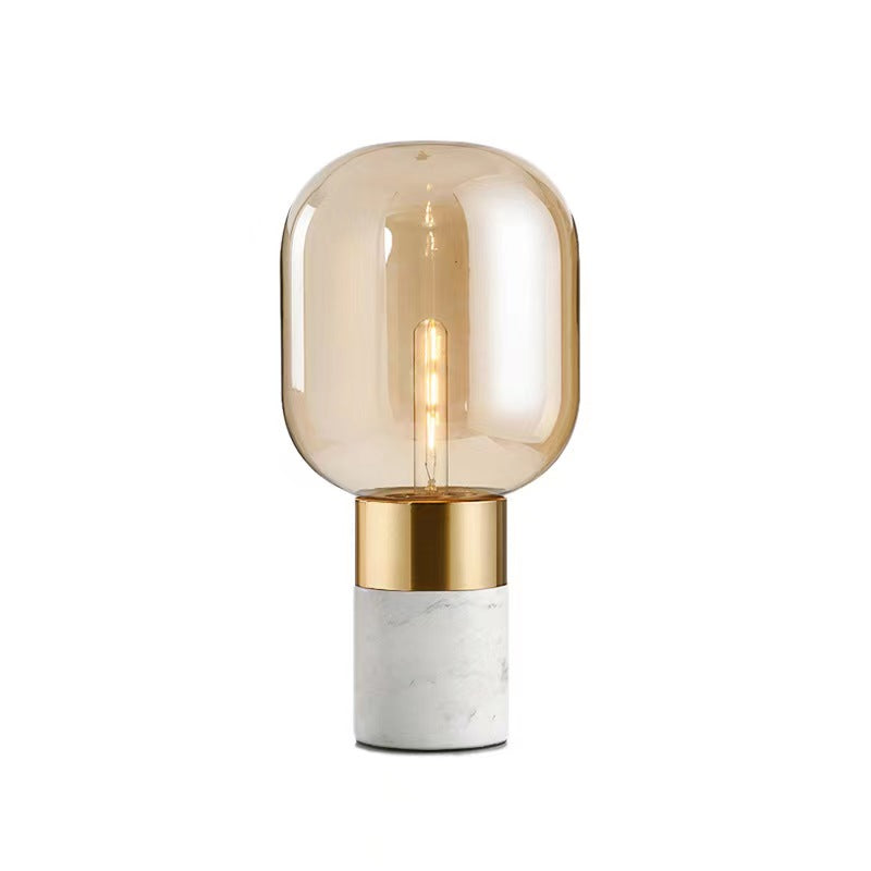 Modern Capsule Marble Glass Table Lamp