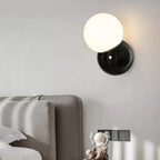 Modern Cream Orb Glass Wall Light