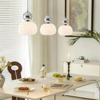 Modern Bauhaus Cream Pumpkin Pendant Light