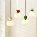 Modern Bauhaus Cream Pumpkin Pendant Light