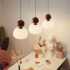 Modern Bauhaus Cream Pumpkin Pendant Light