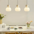 Modern Bauhaus Cream Pumpkin Pendant Light