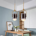 Modern Creative Bucket Shape Glass Pendant Light