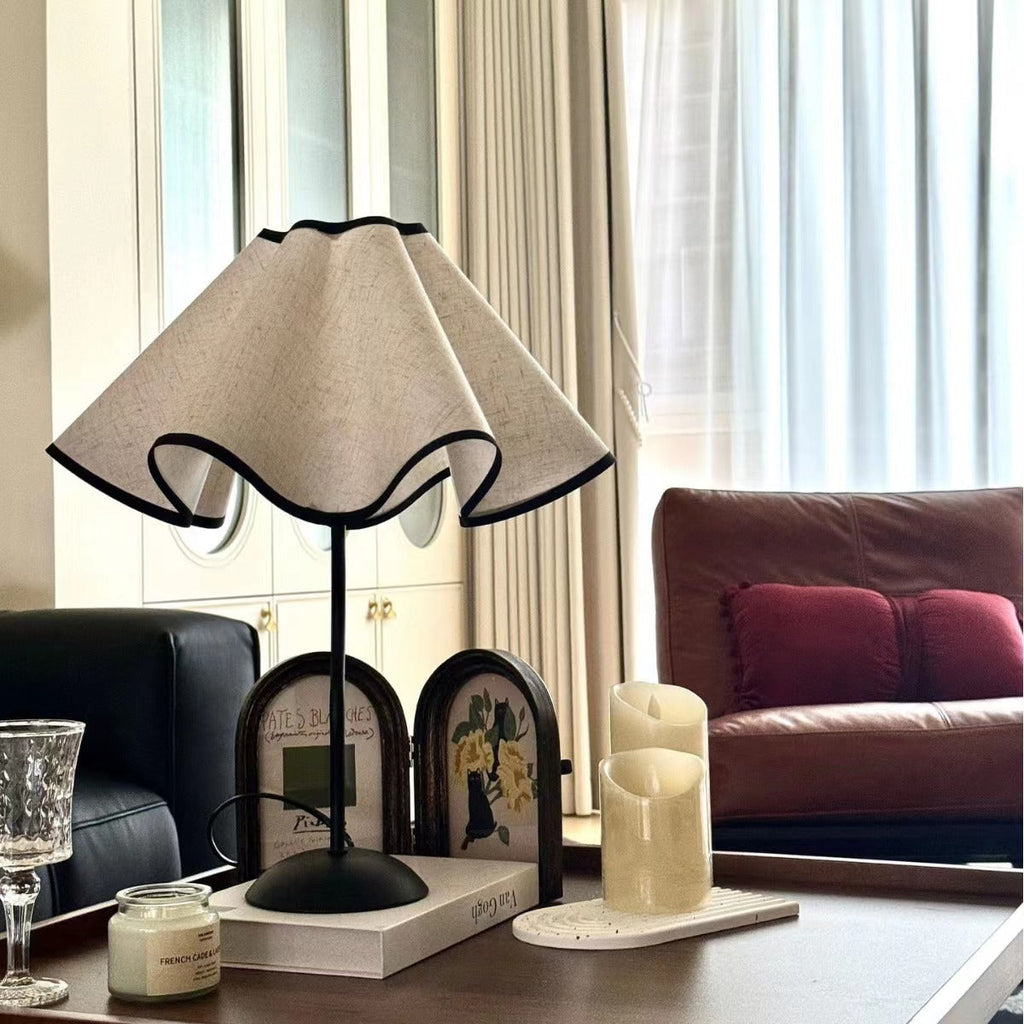 Modern Fabric Art Deco Black Table Lamp