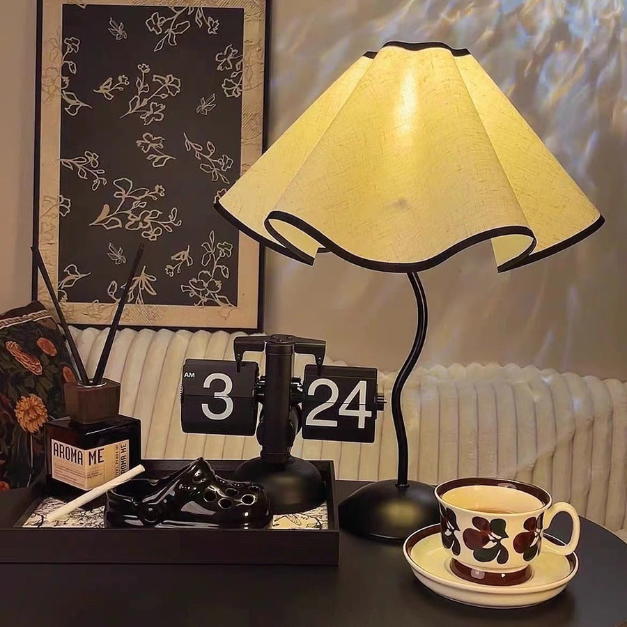 Modern Fabric Art Deco Black Table Lamp