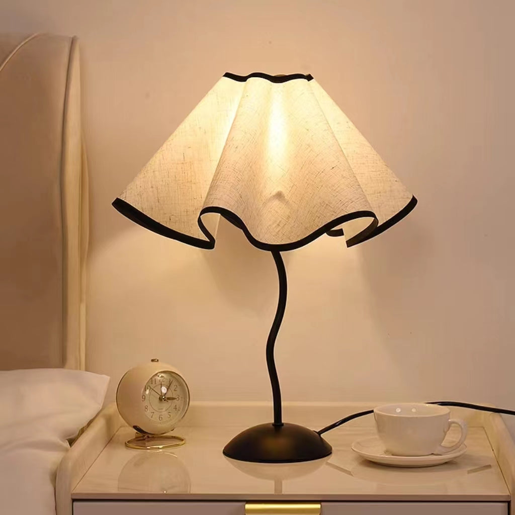 Modern Fabric Art Deco Black Table Lamp