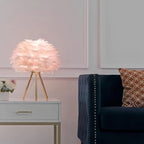 Modern Feather Art Deco Table Lamp