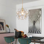 Modern Flower Petal Glass Pendant Light