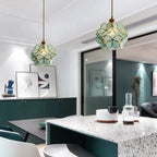 Modern Flower Petal Glass Pendant Light