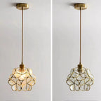 Modern Flower Petal Glass Pendant Light