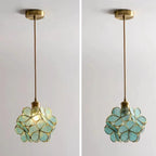 Modern Flower Petal Glass Pendant Light