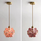 Modern Flower Petal Glass Pendant Light