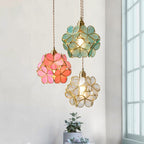 Modern Flower Petal Glass Pendant Light