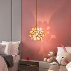 Modern Flower Petal Glass Pendant Light