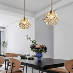 Modern Flower Petal Glass Pendant Light