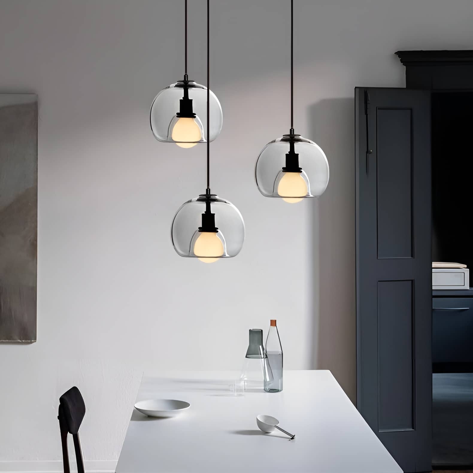 Modern Simple Glass Globe Pendant Light