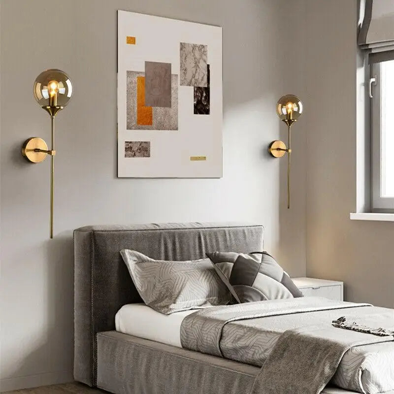 Modern Globe Shape Glass Wall Light